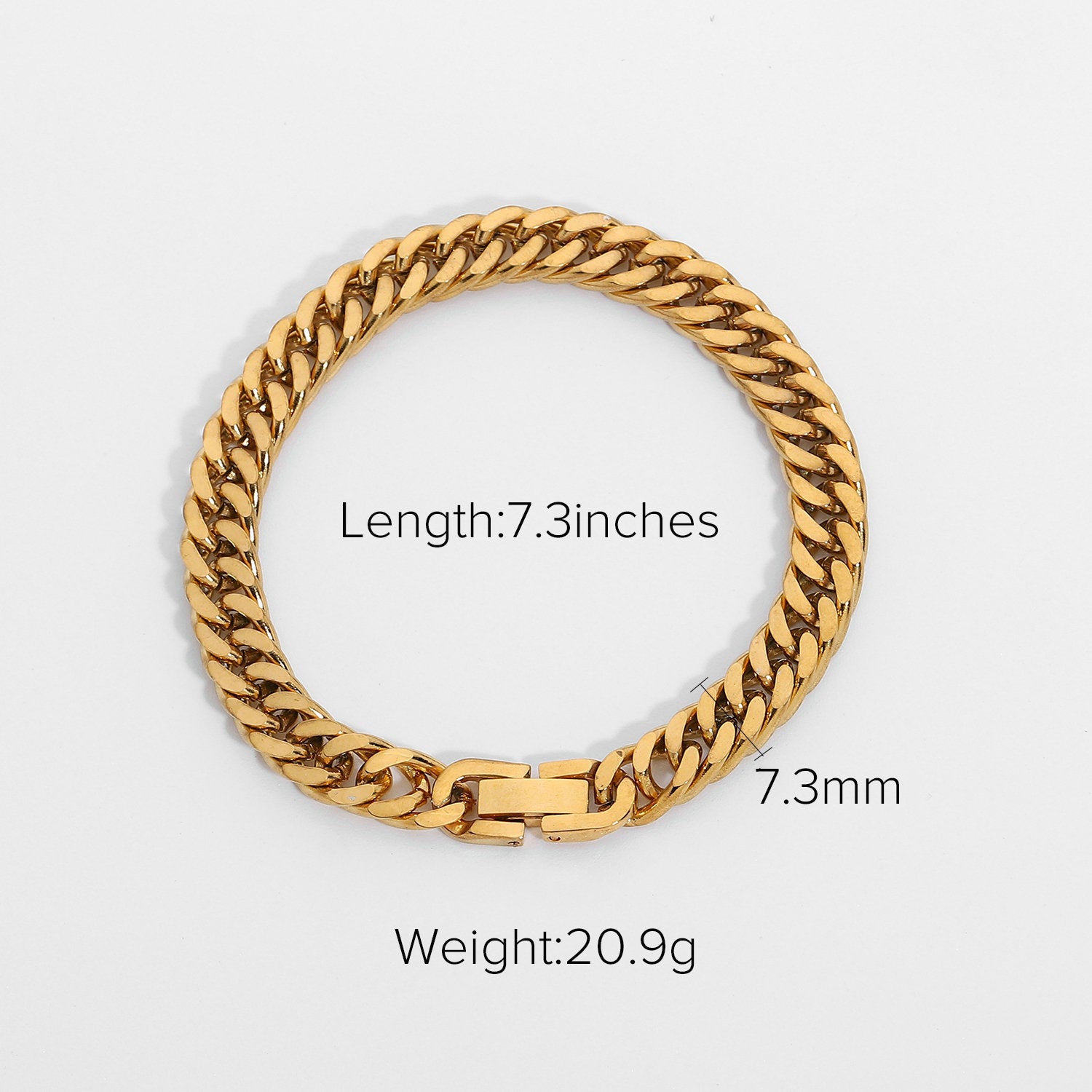 Pulsera de acero inoxidable plano de oro plano al por mayor de la serpiente apilada de 18 quilates